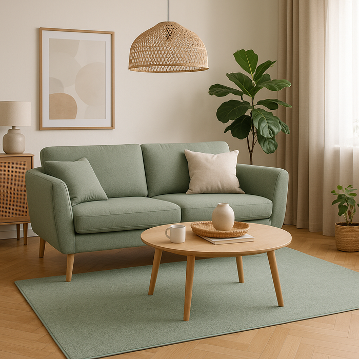 Hochflor Velours Teppich Mona Mintgrün