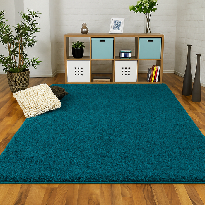 Tapis Shaggy Luxe Milano Pétrole