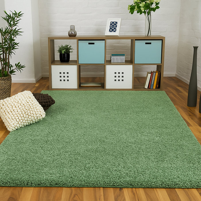 Tapis Shaggy Luxe Milano Vert Menthe