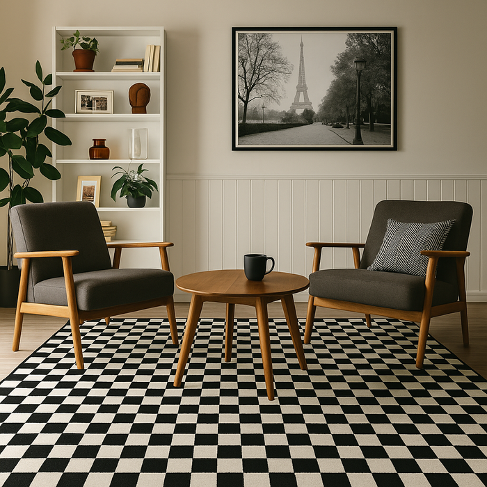 Designer Teppich Passion Modern Schwarz Weiss
