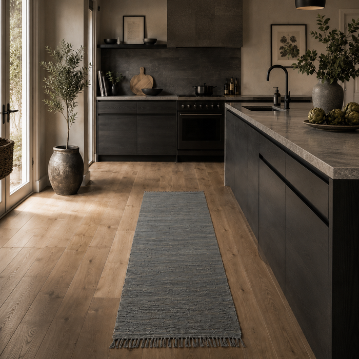 Tapis Couloir Coton Jolly Cotton Tissé Main Lavable