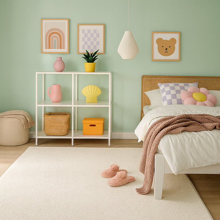 Velours Kinderteppich Joy Kids Creme