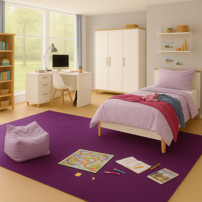 Velours Kinderteppich Joy Kids Lila