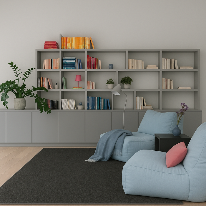 Hochflor Velours Teppich Mona Anthrazit