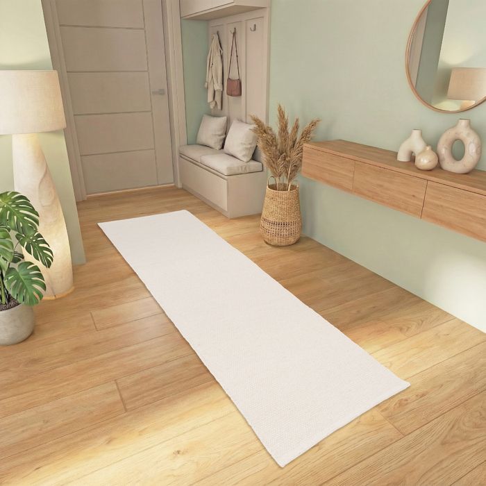Tapis naturel en laine Alva crème