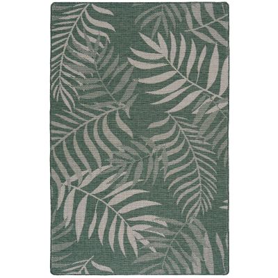 In- & Outdoor Teppich Beidseitig Newport Blätter Grün