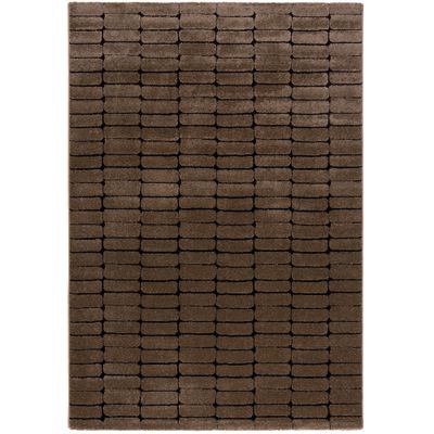Designer Hochflor Teppich Nosy Stone Braun