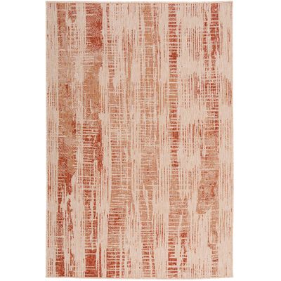 In- & Outdoor Teppich Carpetto Creme Terrakotta Verlauf