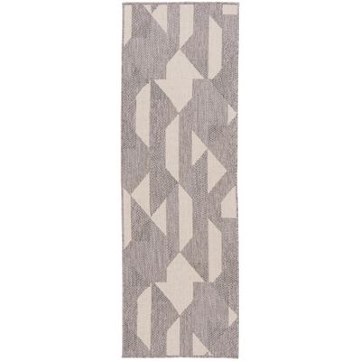 Carpetto In & Outdoor Läufer Teppich Grau Modern