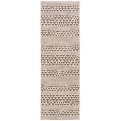 Carpetto In- & Outdoor Teppichläufer Beige Streifen