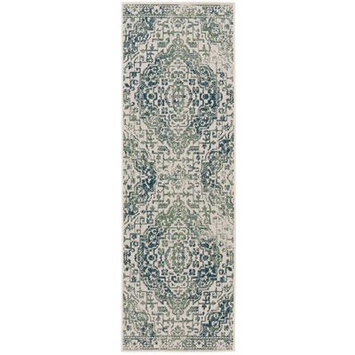 Carpetto In- & Outdoor Teppichläufer Mintgrün Orient