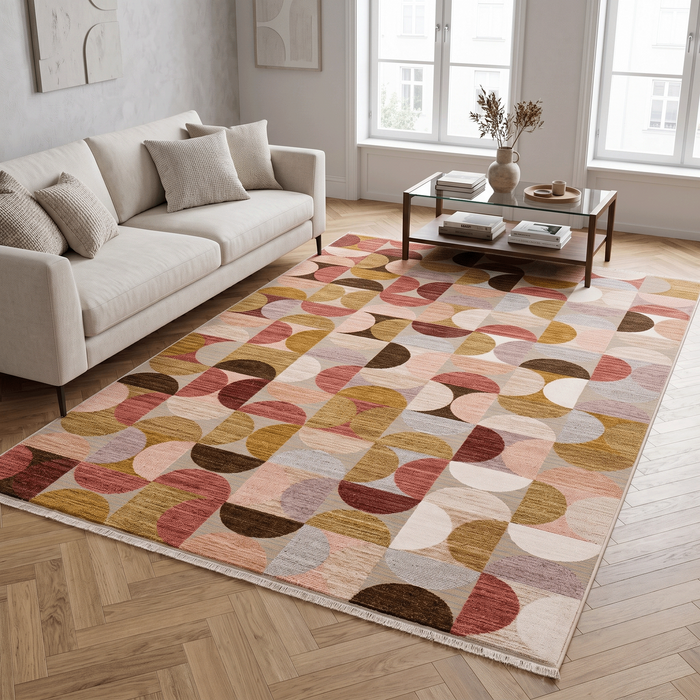 Sorena Teppich Vintage Bunt Retro