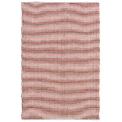 Teppich Sandy Baumwolle Rot Orange Stripes Handgewebt