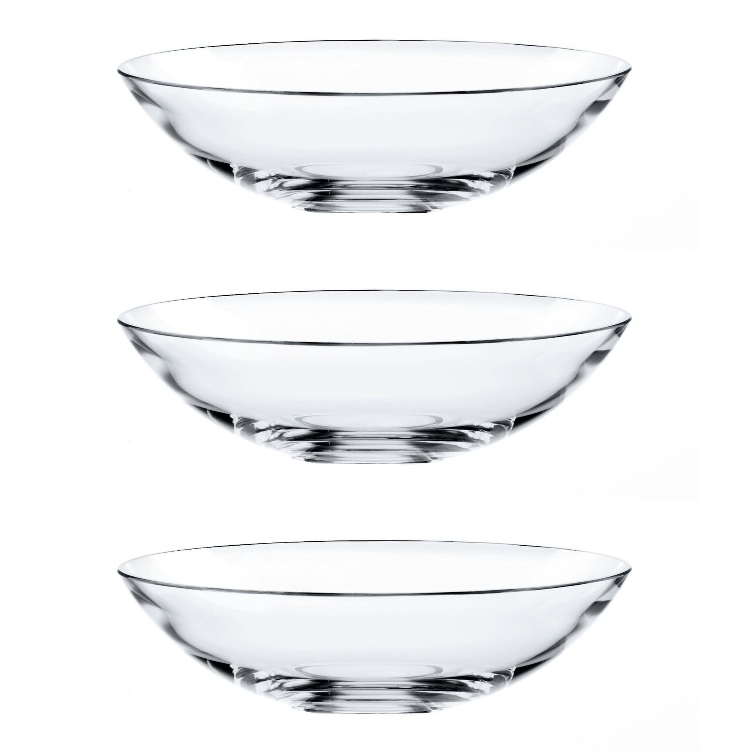 Nachtmann 0081462-0 Vivendi Glas Schale, Ø 17 cm, klar (3 Stück)