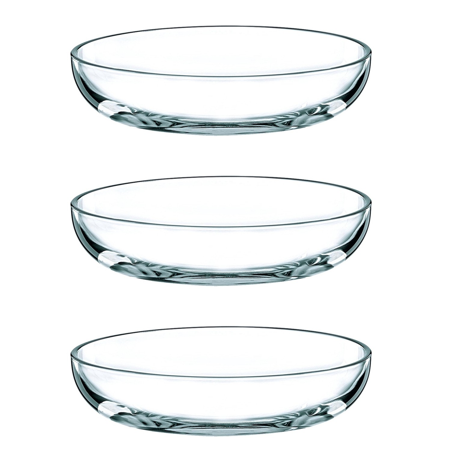 Nachtmann 0081465-0 Vivendi Glas Salatteller, Ø 16 cm, klar (3 Stück)