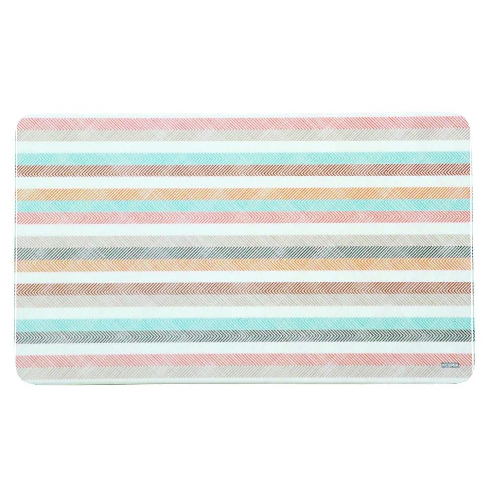 Kesper 31254 Dekor-Frühstücksbrettchen mit Streifen, Melamin, eckig 23,5 x 14,5 x 0,4 cm, mehrfarbig (5 Stück)