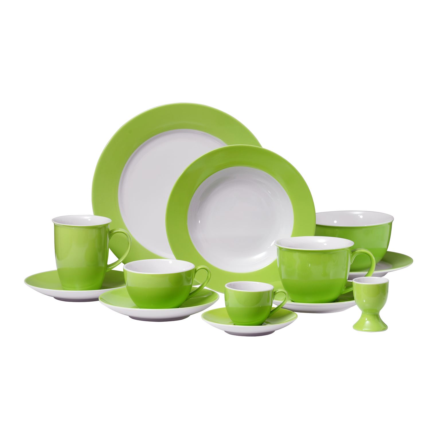 Ritzenhoff & Breker Flirt Geschirr Serie Doppio, Porzellan, grün, einzeln