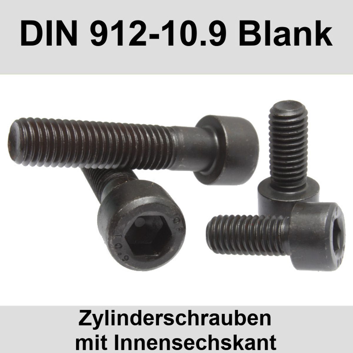 M5 DIN 912 10.9 Zylinderkopfschraube Innensechskant blank brüniert schwarz M5x