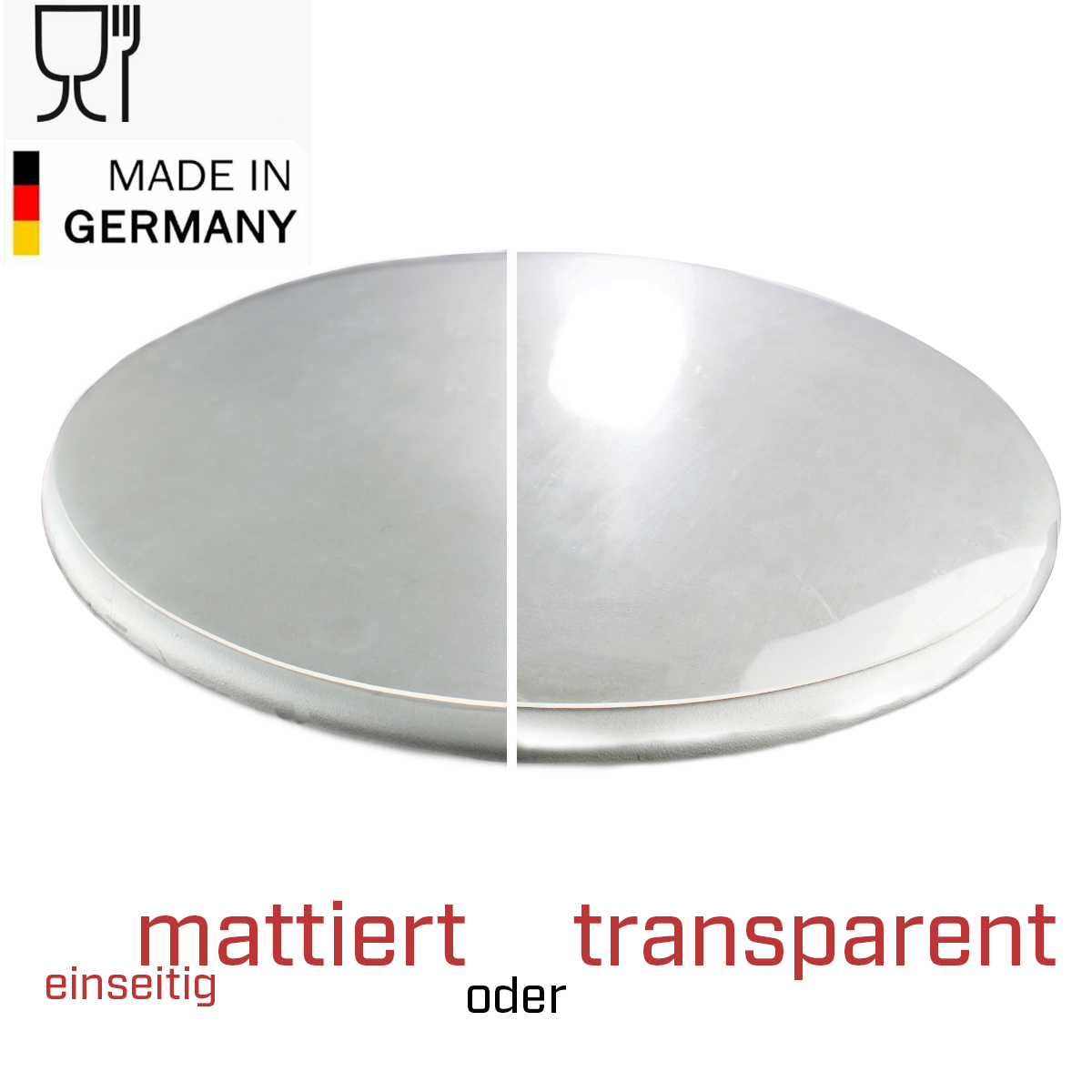 Premium PVC Tischdecke Tischfolie Tablecloth Tischschutz RUND transparent matt !
