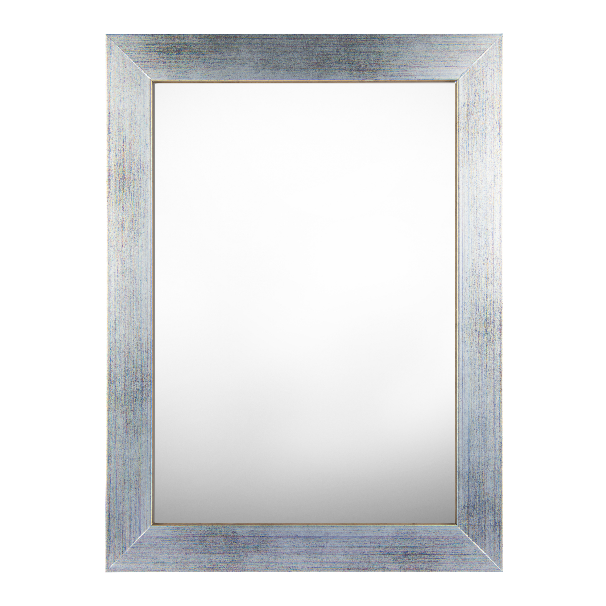 CLAMARO 'Vision' Wandspiegel Ganzkörperspiegel | Silber Gebürstet | Moderner eckiger Spiegel mit MDF-Rahmen, inkl. Metall