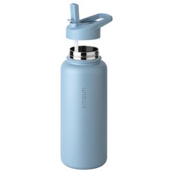 Trinkflasche Edelstahl blau 1L