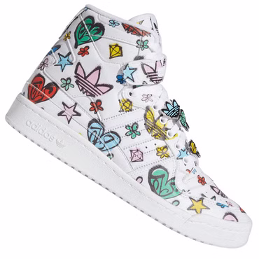 adidas JS Forum 84 Hi top Sneaker Originals Jeremy Scott HQ1128 Schuhe Weiß