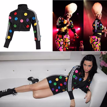 adidas Jeremy Scott Buttons Jacket Crop Jacke Track Top bunte Knöpfe O27152