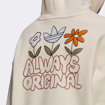 adidas Always Original Graphic Hoodie Damen Kapuzenpullover Sweatshirt Blumen