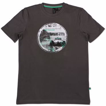MERCEDES AMG PETRONAS FORMEL 1 FAN HERREN T-SHIRT HAMILTON ROSBERG GRAU S-XXL