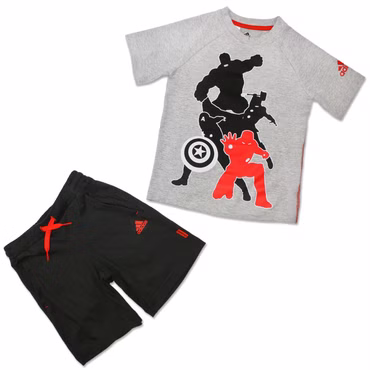ADIDAS + MARVEL AVENGERS KINDER SET ANZUG SPIDERMAN HULK THOR CAPTAIN AMERICA