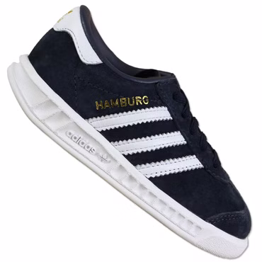 ADIDAS ORIGINALS EL HAMBURG KINDER SNEAKER LEDER SCHUHE S75371 DUNKEL BLAU NAVY