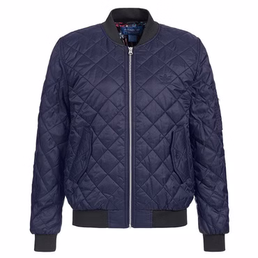 adidas Originals Bomber Jacke Superstar Quilted Übergangsjacke Blau Blumen Futter