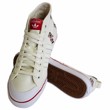 adidas Originals Nizza Hi Trimmy Sneaker Turnschuhe CQ2367 Trimm Star Natur Weiß