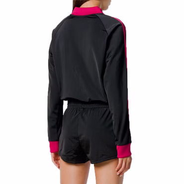 adidas Originals LF Jumpsuit Onepiece Einteiler Track Top Shorts Schwarz Pink
