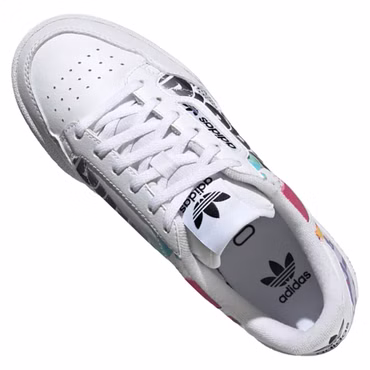 adidas Originals Continental 80 J Sneaker Turnschuhe Weiß Graffiti Mehrfarbig