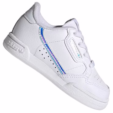 adidas Originals Continental 80 Kinder Mädchen Sneaker Turnschuhe Weiß Schimmer