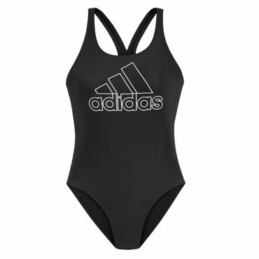 adidas 1Piece Swimsuit Badeanzug Sport & Freizeit großes Logo Schwimmanzug Black