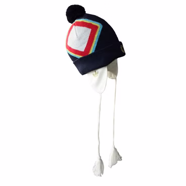 Adidas Damen CG Peruvian Strickmütze Bommel Beanie Winter Retro Mütze Mehrfarbig