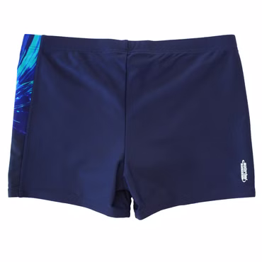 Arena Herren Boxer Badehose Schwimmhose Waterfeel® Bade Shots Navy Türkis D4 S