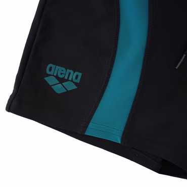 Arena Herren Boxer Badehose Schwimmhose Waterfeel® Bade Shots Schwarz Curacao