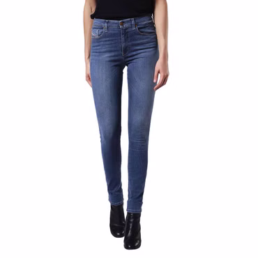 Diesel Skinzee High Waist super slim Damen Jeans Skinny Hose Blau R88VA Neu