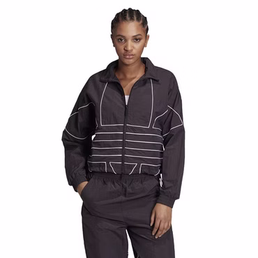adidas Originals Large Outline Trefoil Logo Track Top Trainingsjacke Crop Jacke