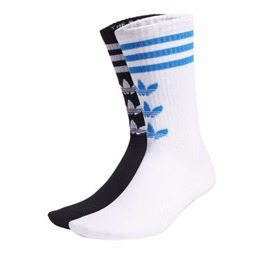 2x adidas Originals Kinder Crew Trefoil Sneaker Freizeit Sport Socken Set 27-36