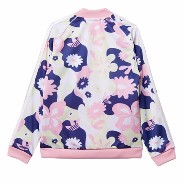 adidas Originals Kinder Flower Superstar TT Track Top Sportjacke Jacke Rosa Lime