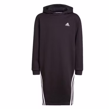 adidas Future Icon 3 Stripes Hoodie Dress Kinder Kleid Sweatdress Schwarz