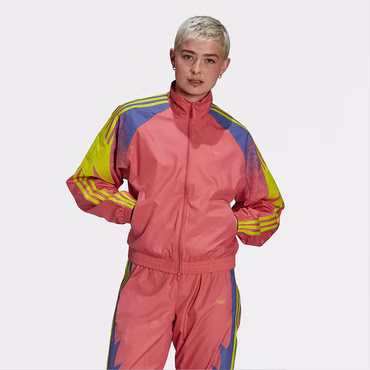 adidas Originals 80s Archive Track Top 70s Retro Trainingsjacke Windjacke Rosa