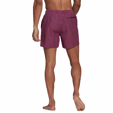 adidas Performance Check Board Shorts Badeshorts Badehose Navy Magenta Kariert