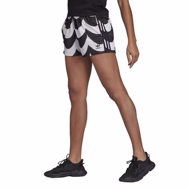 adidas X Marimekko Shorts Track Pants Trainingshose kurze Sporthose Schwarz Weiß