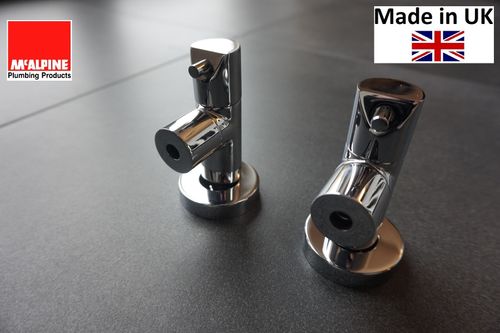 2er Set Design Eckventil McAlpine mit Schmutzfilter und keramischen Dichtungen ANGVALVE-10-CP 1/2 x 10mm