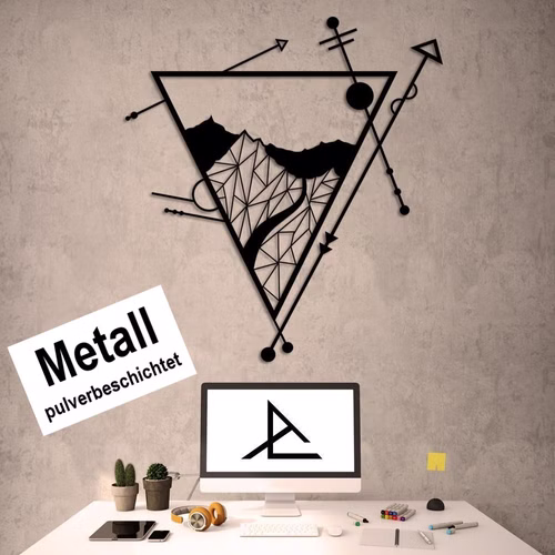 Design 3D Wandbild 100 x 91,5 cm Landschaft Metallbild Wanddeko Archtwain Studio Design Industrie Look MD-105